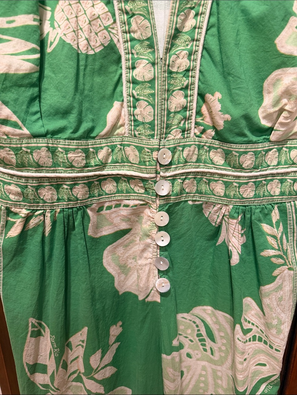 FARM Rio Lace Monsteras Jumpsuit L - Picture 6 of 9